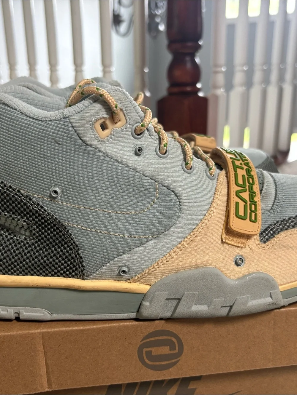 Travis Scott Nike Air Trainer Men’s Size 10.5 Grey Haze Sneakers Canvas